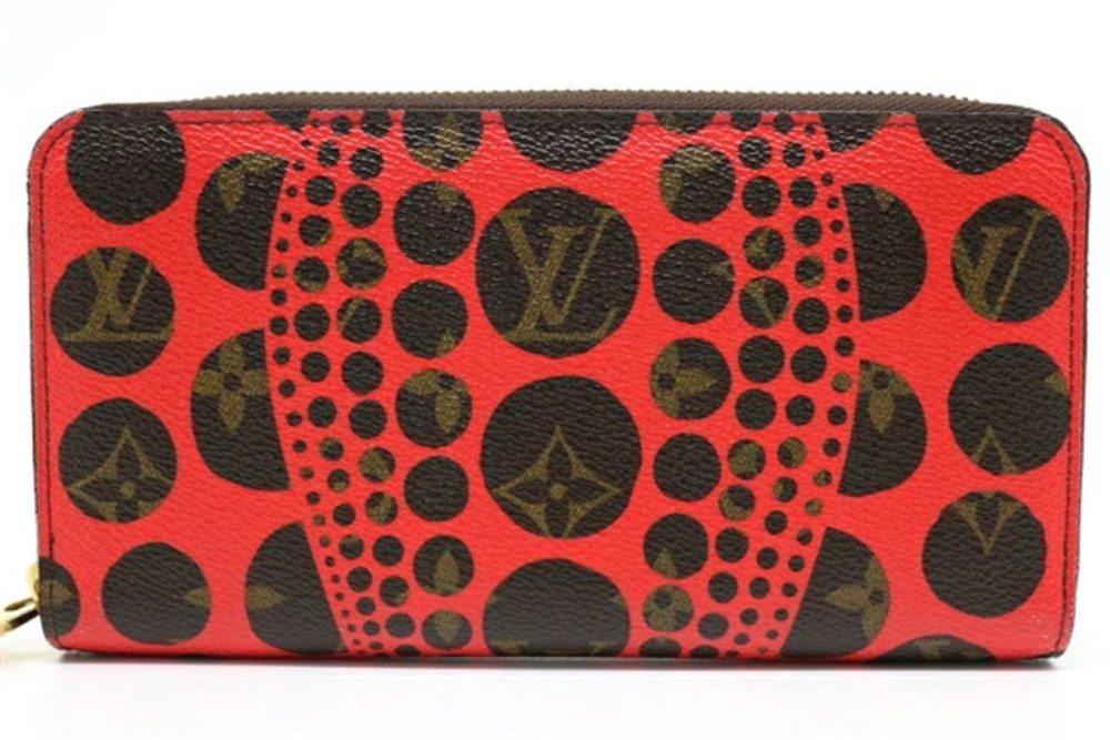LOUIS VUITTON Wallet Long Zippy Monogram Pumpkin Dot Yayoi Kusama